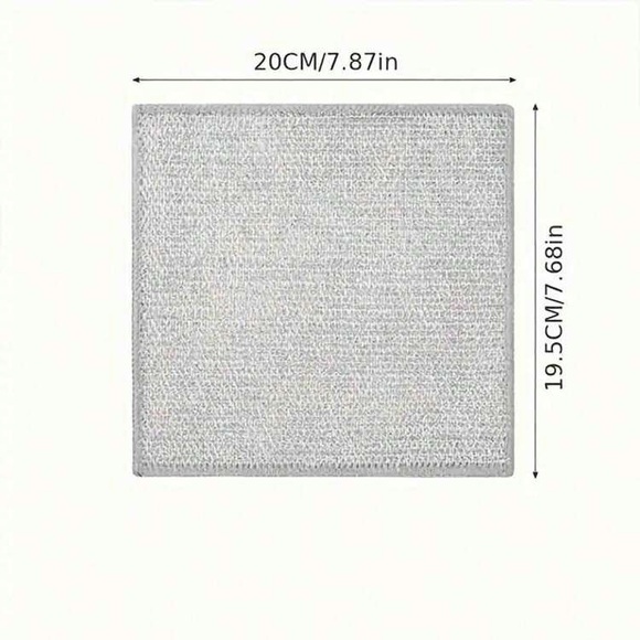 Double Layer Non-Stick Cleaning & Removing Oil Stains Stainless Steel Dish Cloth - Picture 8 of 16